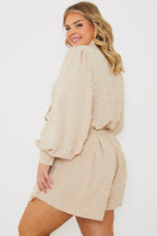 Textured Dobby Detail Co-Ord Shorts