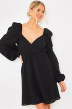 Broderie Cut Out Mini Dress