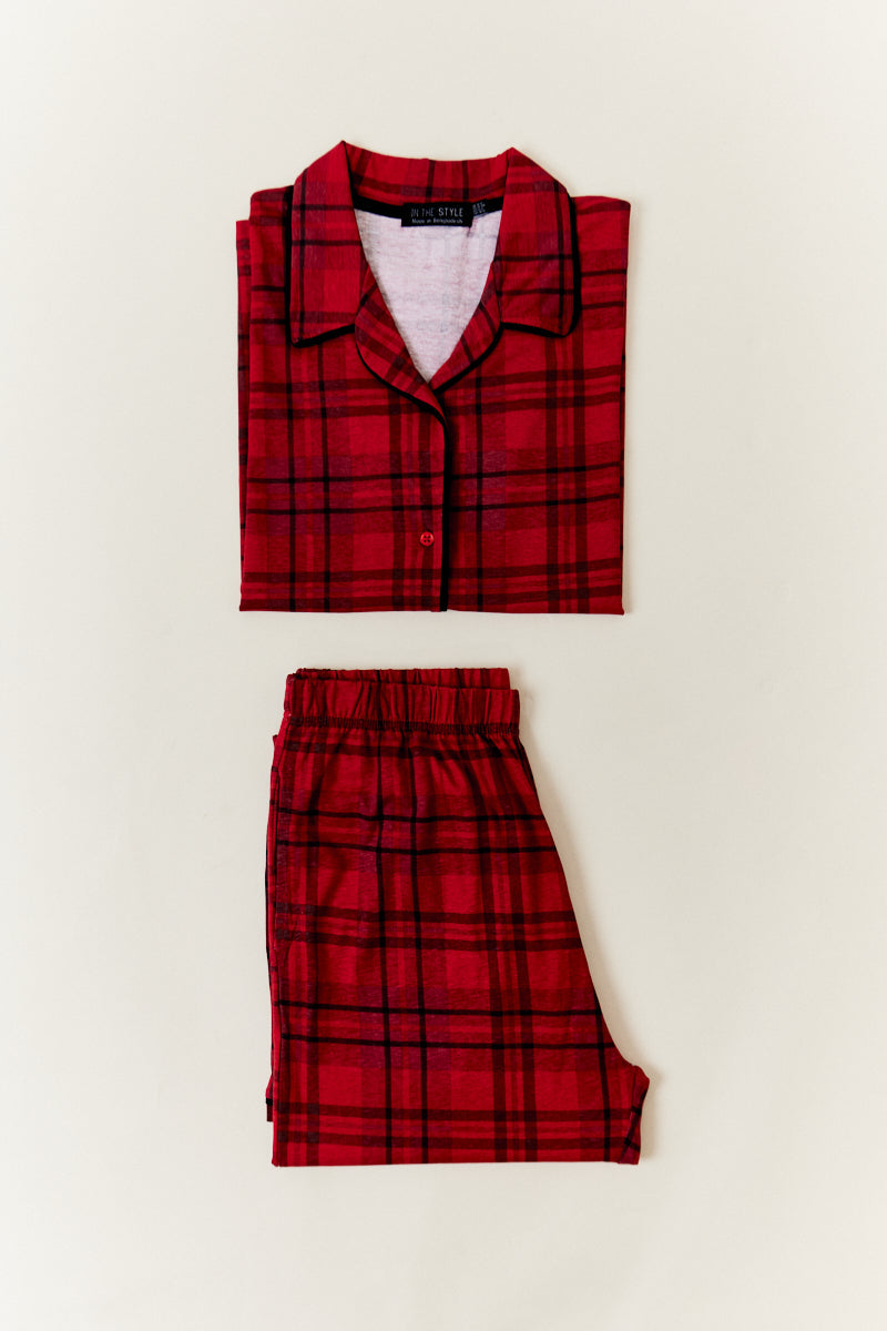 Mens Checked Matching Family Pj Set