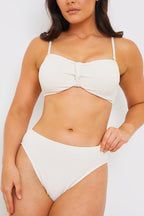 Control Textured High Waist Bikini Bottoms