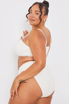 Control Textured High Waist Bikini Bottoms