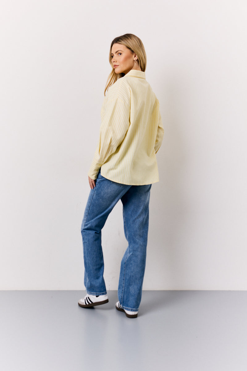 Yellow Oversized Stripe Shirt