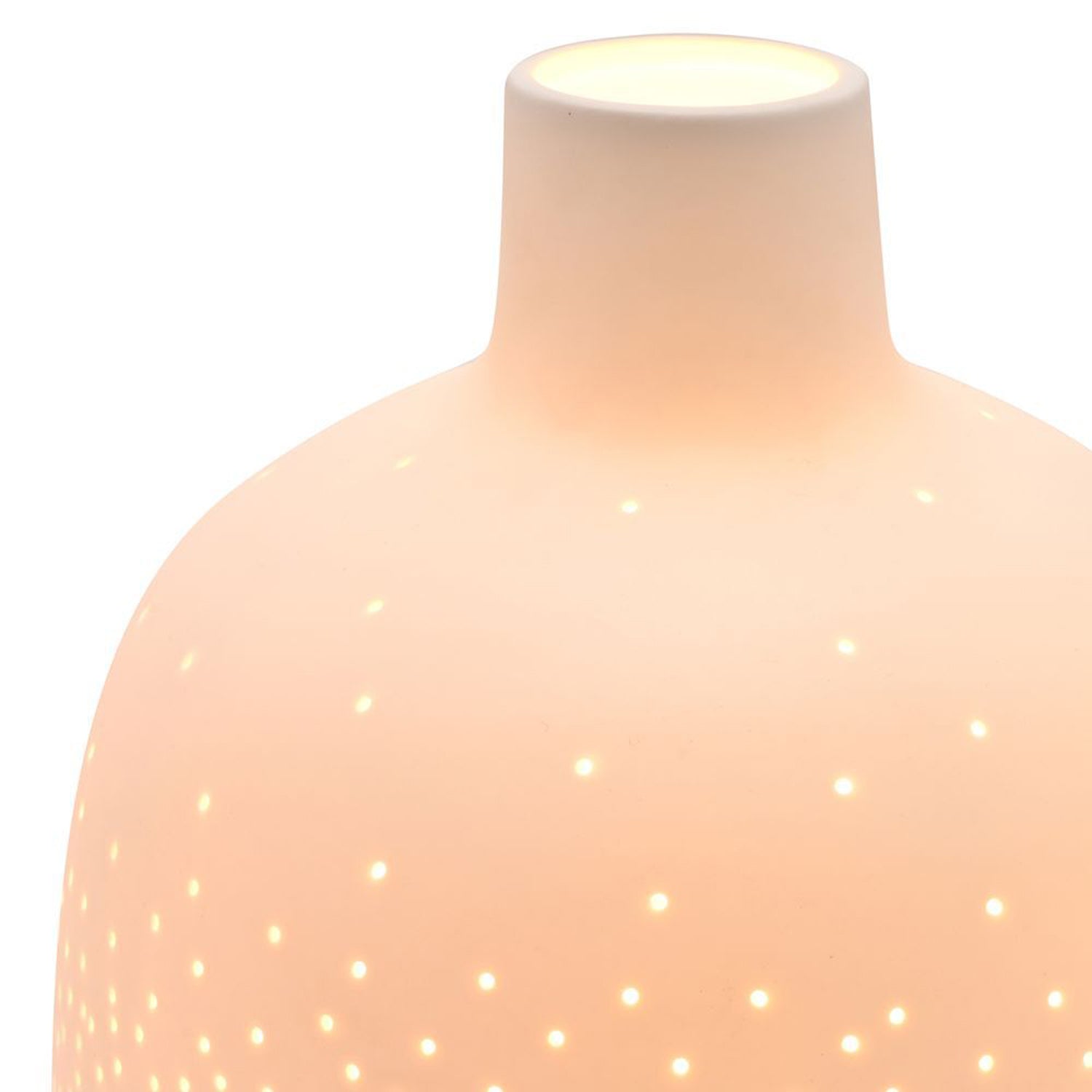 Hestia White Short Ceramic Table Lamp