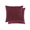 Henley Bordeaux Red Pleated Velvet Cushion Covers (Pair)