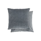 Henley Grey Pleated Touch Velvet Cushion Covers (Pair)