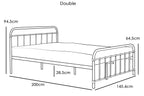 Henley Victorian White Metal Bed