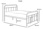 Henley Victorian White Metal Bed
