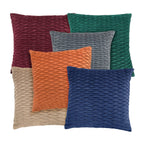 Henley Navy Blue Pleated Velvet Cushion Covers (Pair)