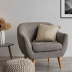 Herringbone Natural Recycled Cotton Cushion Cover (Pair)