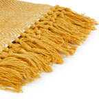 Herringbone Ochre Recycled Cotton Throw