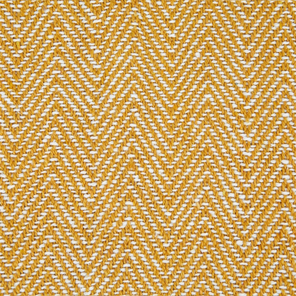 Herringbone Ochre Recycled Cotton Throw
