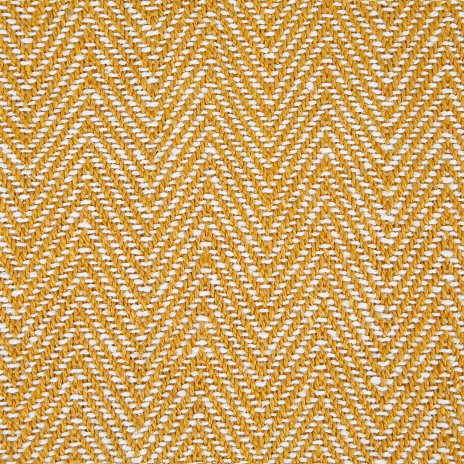 Herringbone Ochre Recycled Cotton Throw