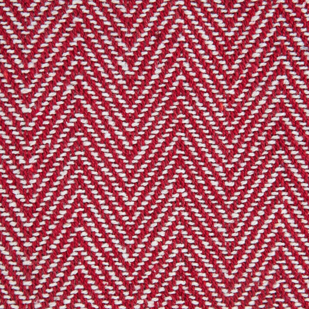 Herringbone Red Recycled Cotton Throw