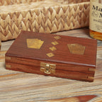 Wooden Cards and Dice Games Set