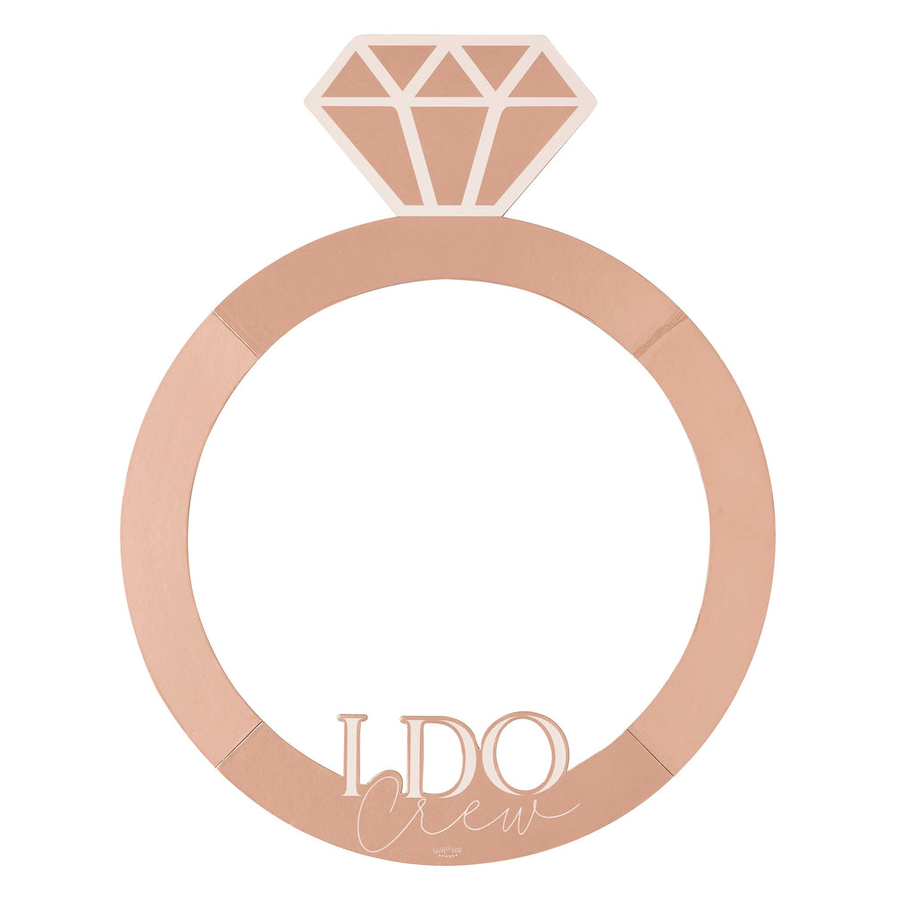 Rose Gold Ring Hen Party Photo Booth Frame