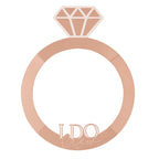 Rose Gold Ring Hen Party Photo Booth Frame