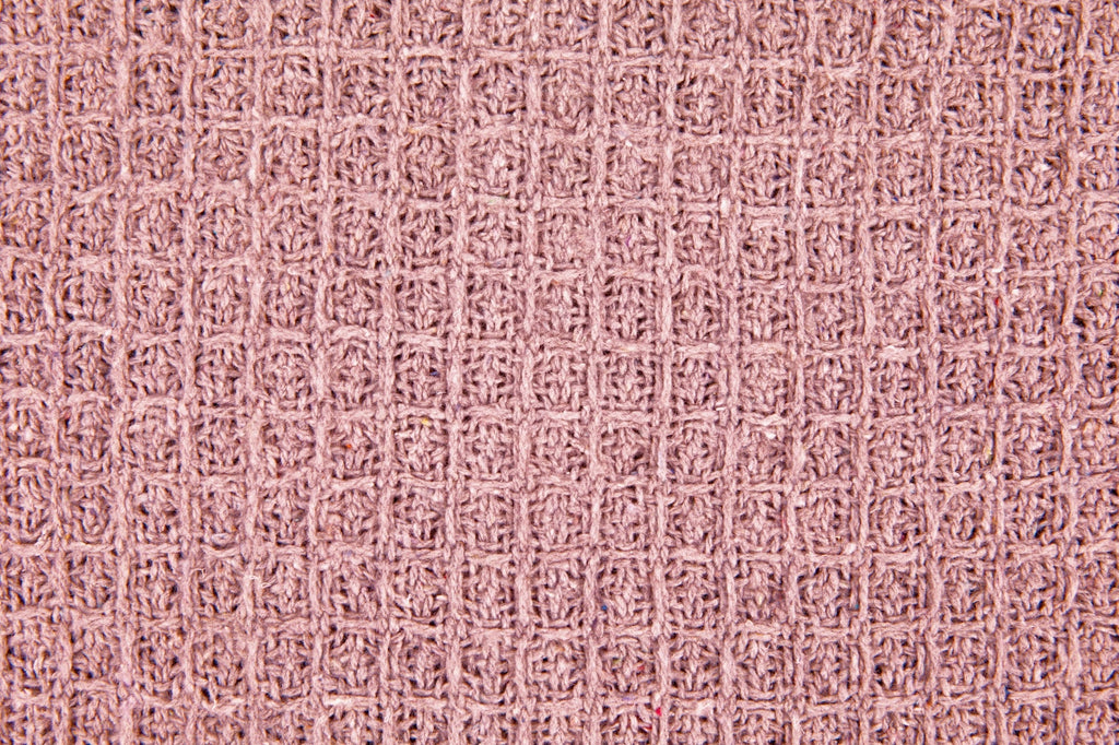 Blush Pink Honeycomb Recycled Cotton Throw