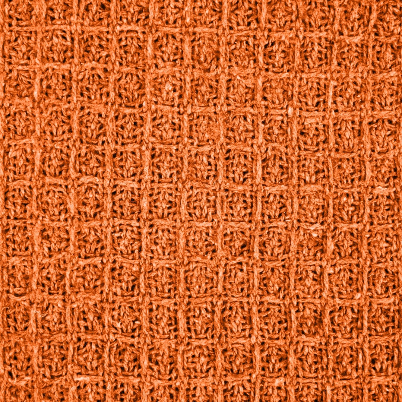 Orange Honeycomb Recycled Cotton Throw