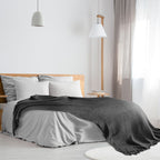 Charcoal Honeycomb Recycled Cotton Throw