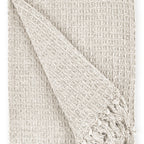 Ivory Honeycomb Recycled Cotton Throw