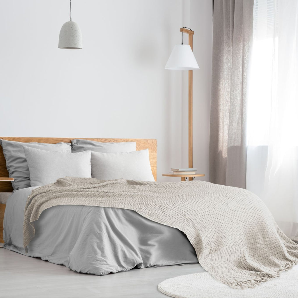 Ivory Honeycomb Recycled Cotton Throw