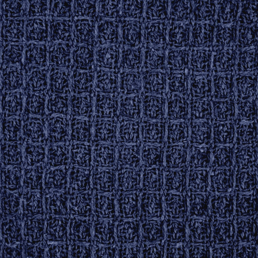Navy Honeycomb Recycled Cotton Throw