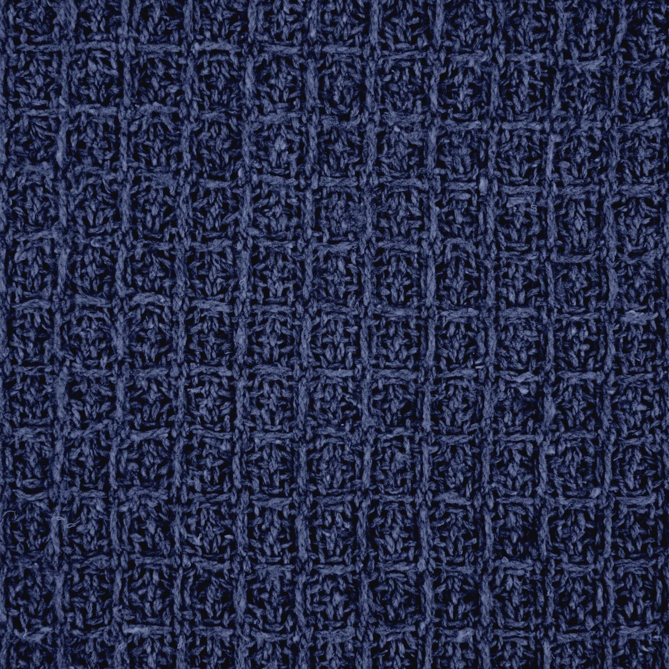 Navy Honeycomb Recycled Cotton Throw