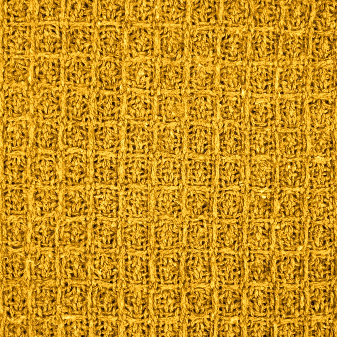 Ochre Honeycomb Recycled Cotton Throw