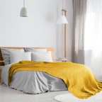 Ochre Honeycomb Recycled Cotton Throw