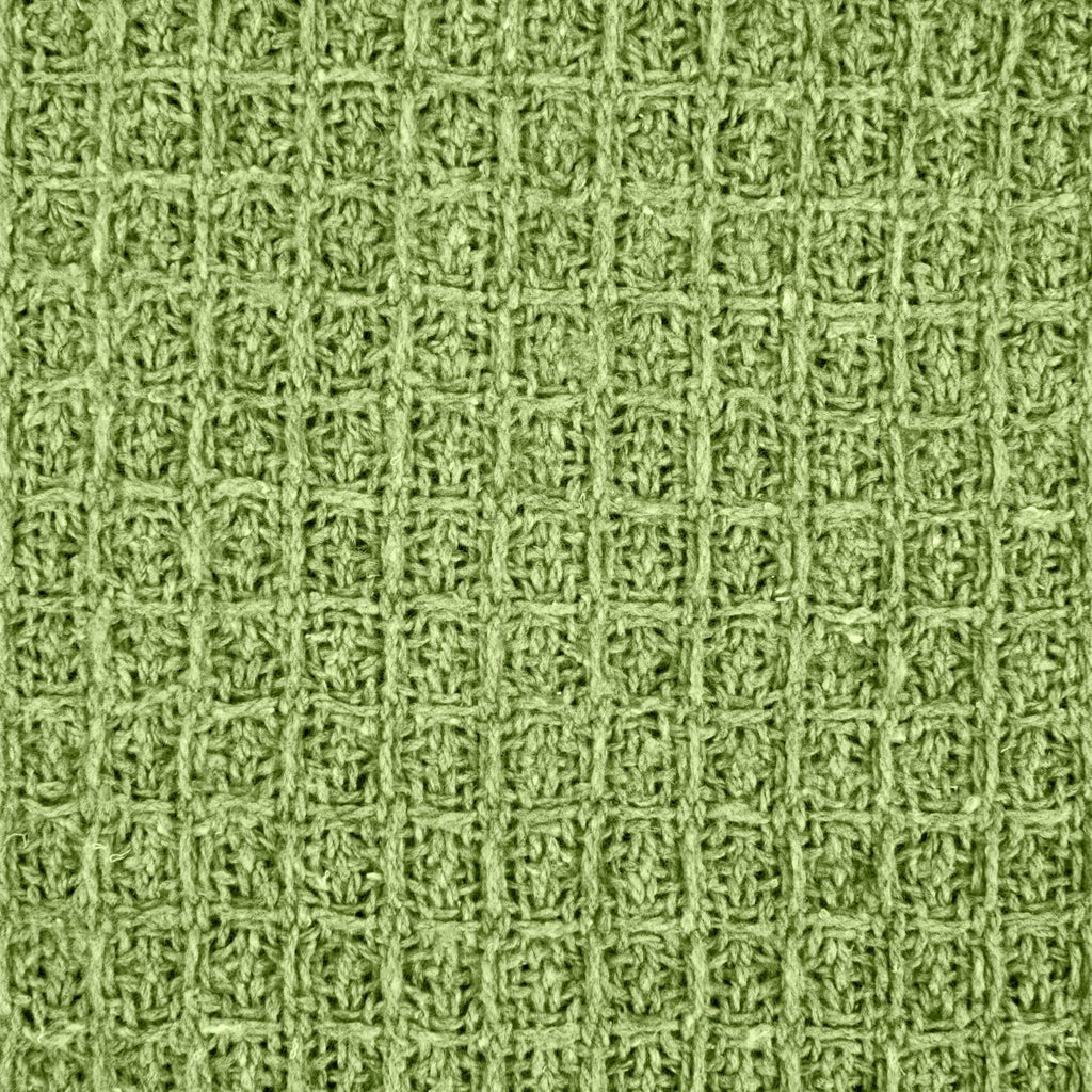 Pistachio Green Honeycomb Recycled Cotton Throw
