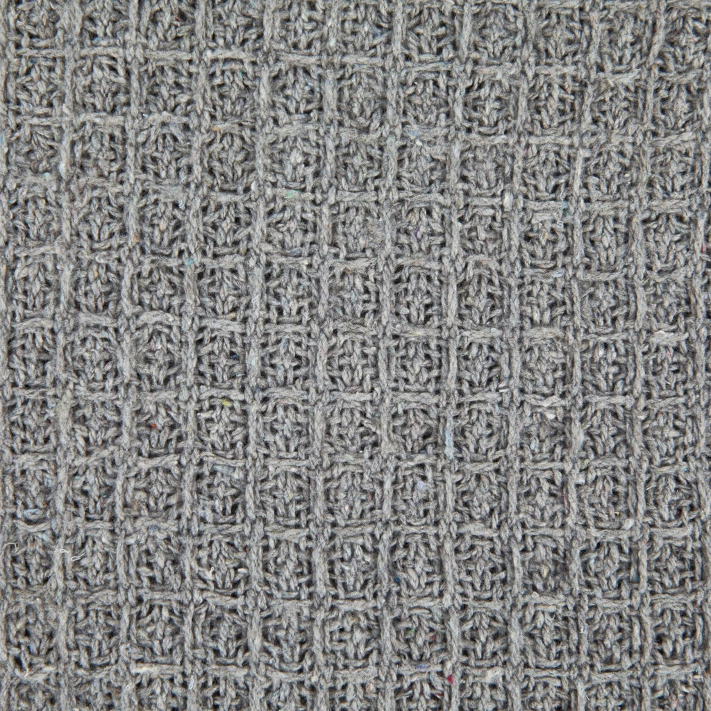 Silver Honeycomb Recycled Cotton Throw