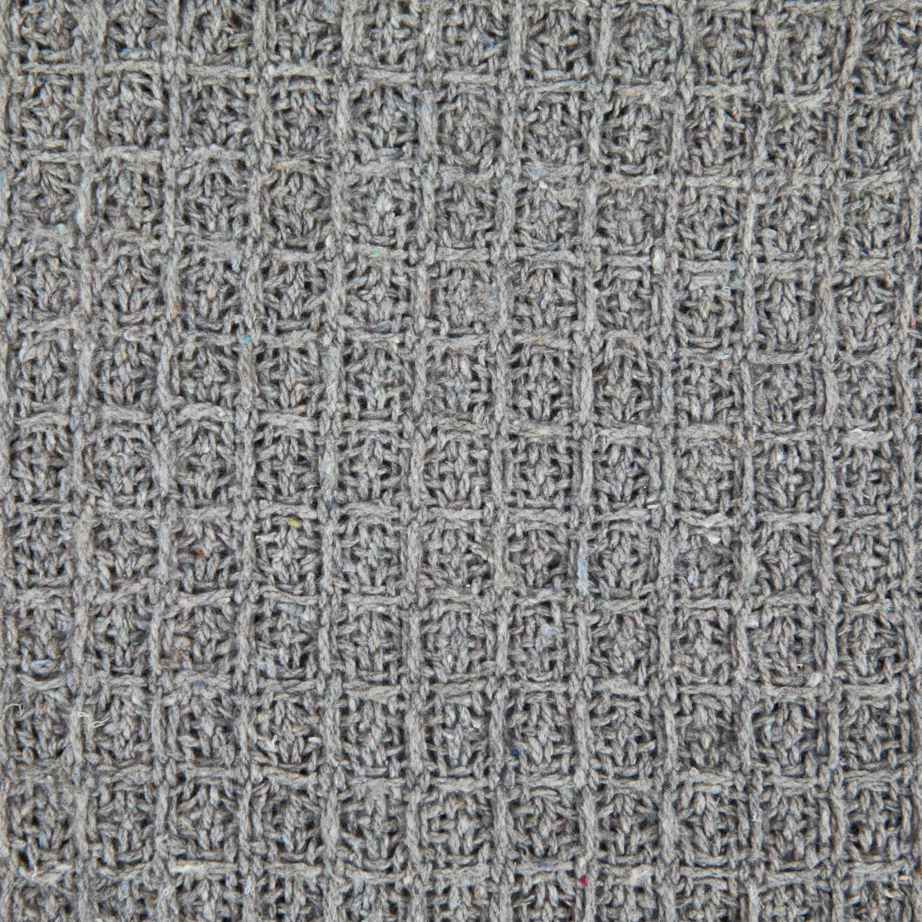 Silver Honeycomb Recycled Cotton Throw
