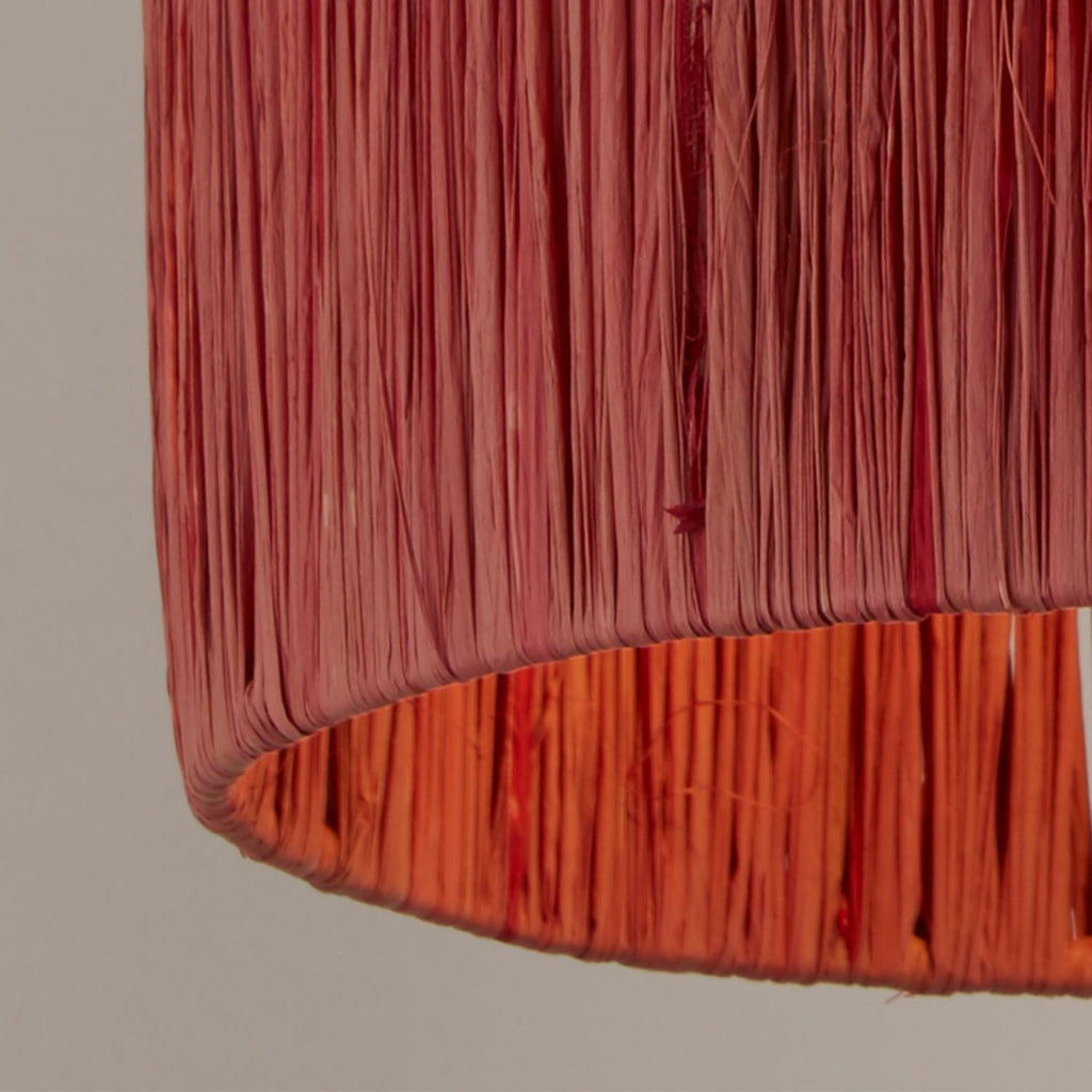 Red Raffia Light Shade (40cm)