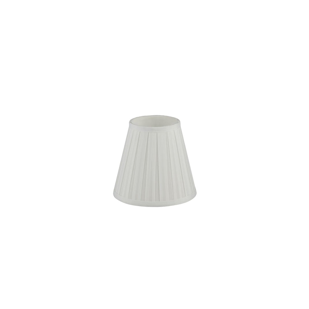 Off White Pleated Faux Silk Light Shade (20cm)