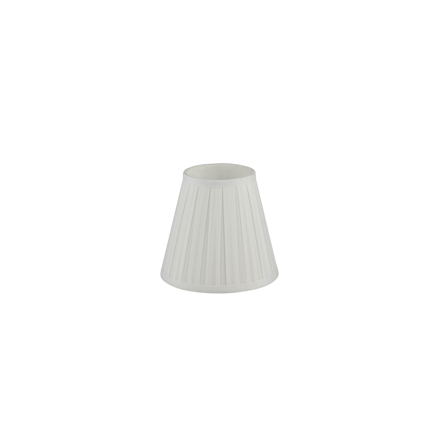 Off White Pleated Faux Silk Light Shade (20cm)