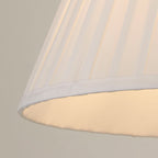 Off White Pleated Faux Silk Light Shade (20cm)