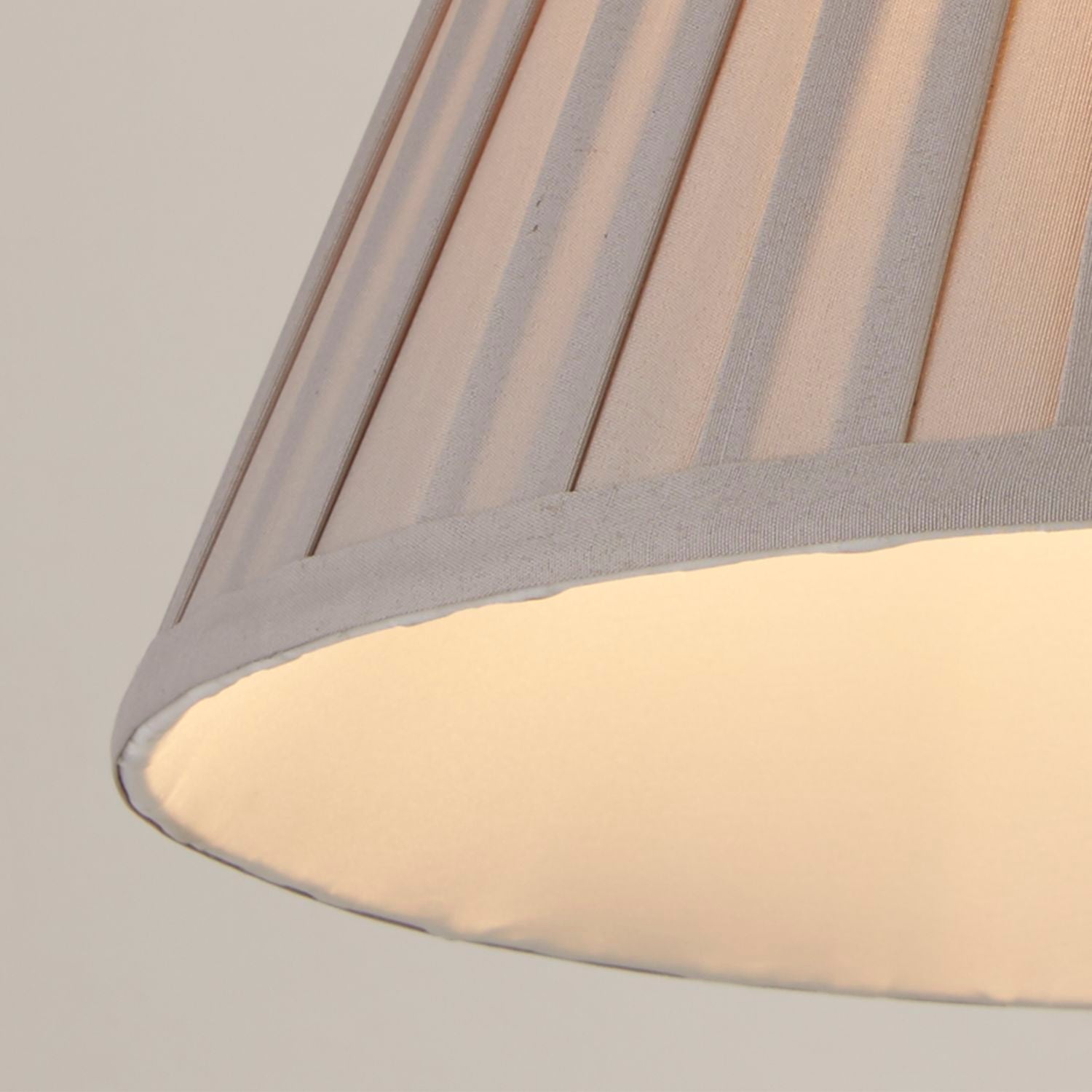 Grey Pleated Faux Silk Light Shade (20cm)