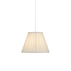Off White Pleated Faux Silk Light Shade (25cm)