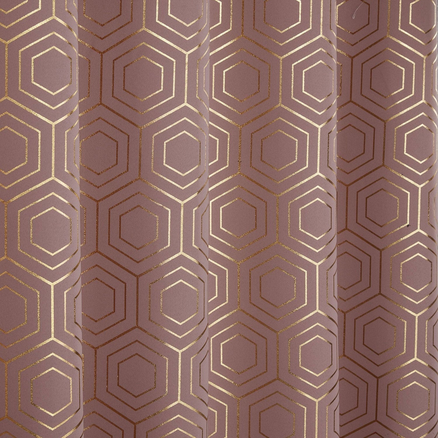 Hartford Blush Pink Geometric Thermal Blackout Eyelet Curtains
