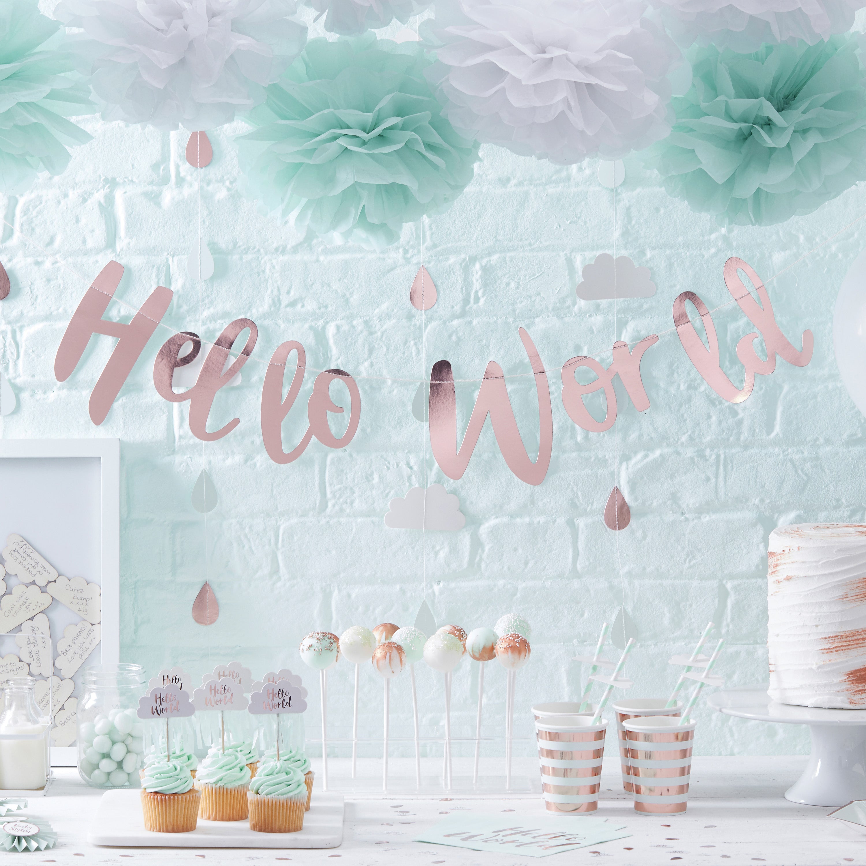 Cloud Drop Top Frame Guest Book Alternative