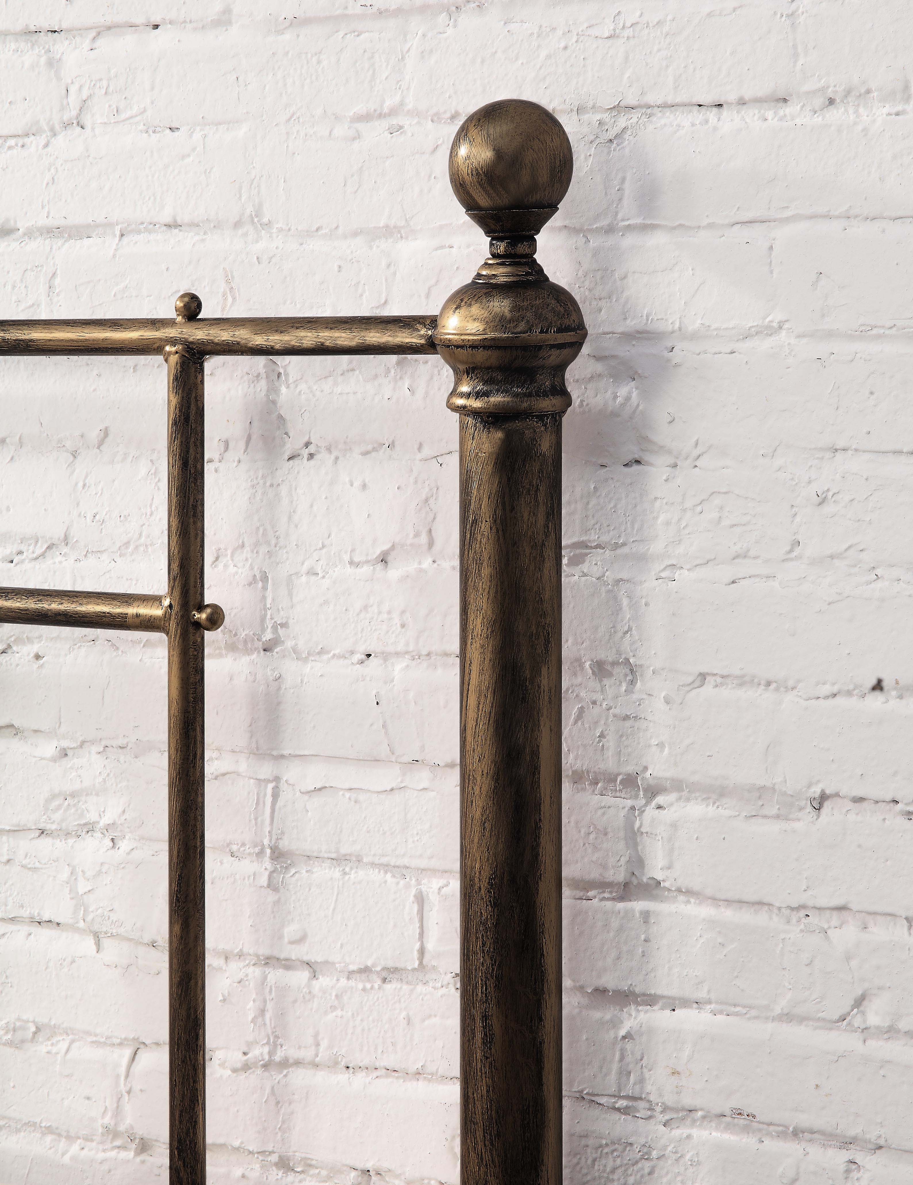 Harpenden Brushed Brass Metal Bed