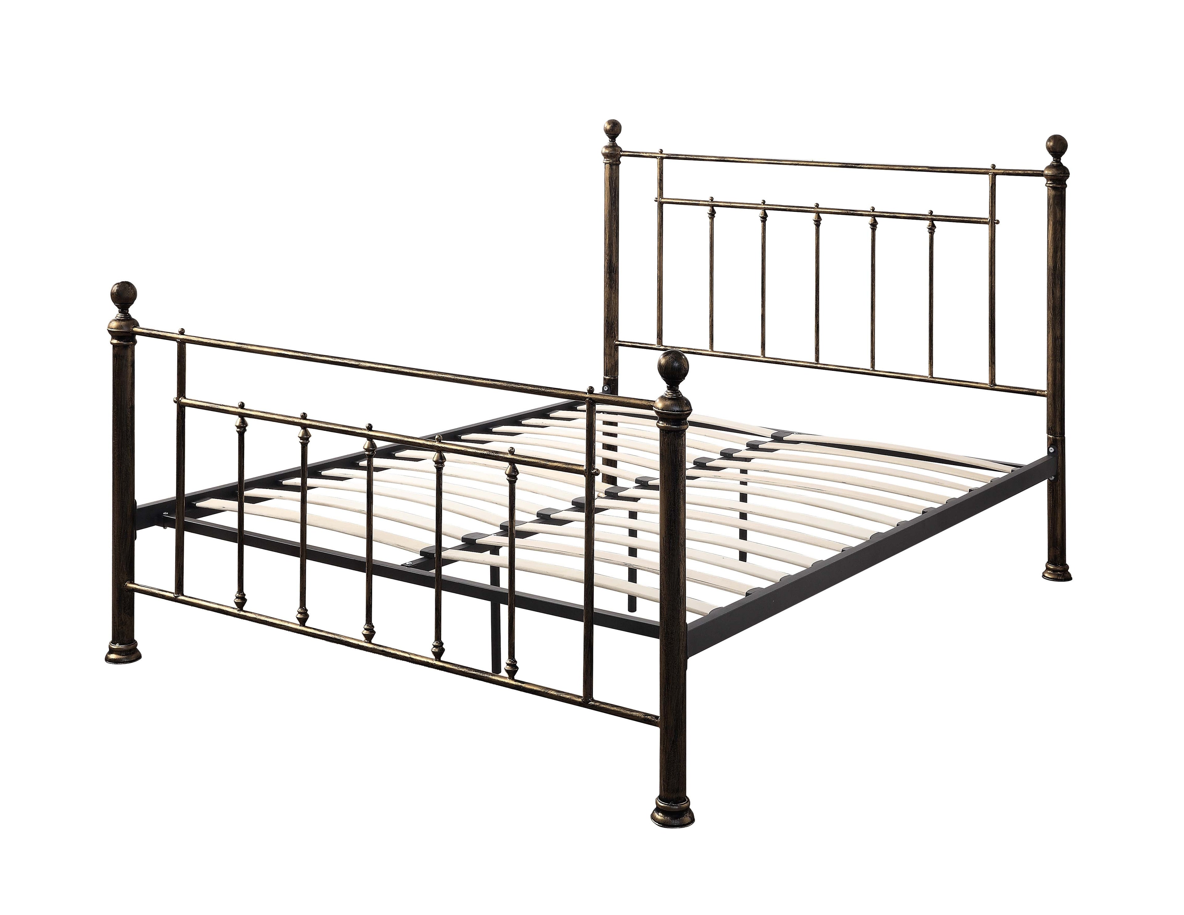 Harpenden Brushed Brass Metal Bed
