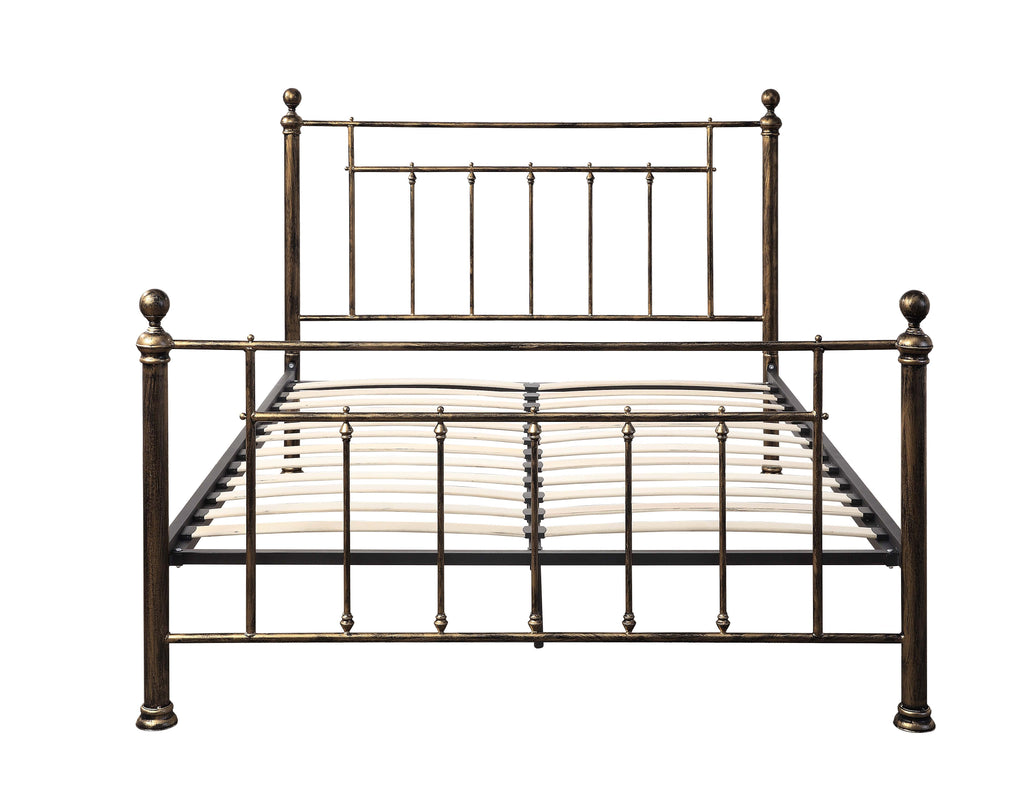 Harpenden Brushed Brass Metal Bed