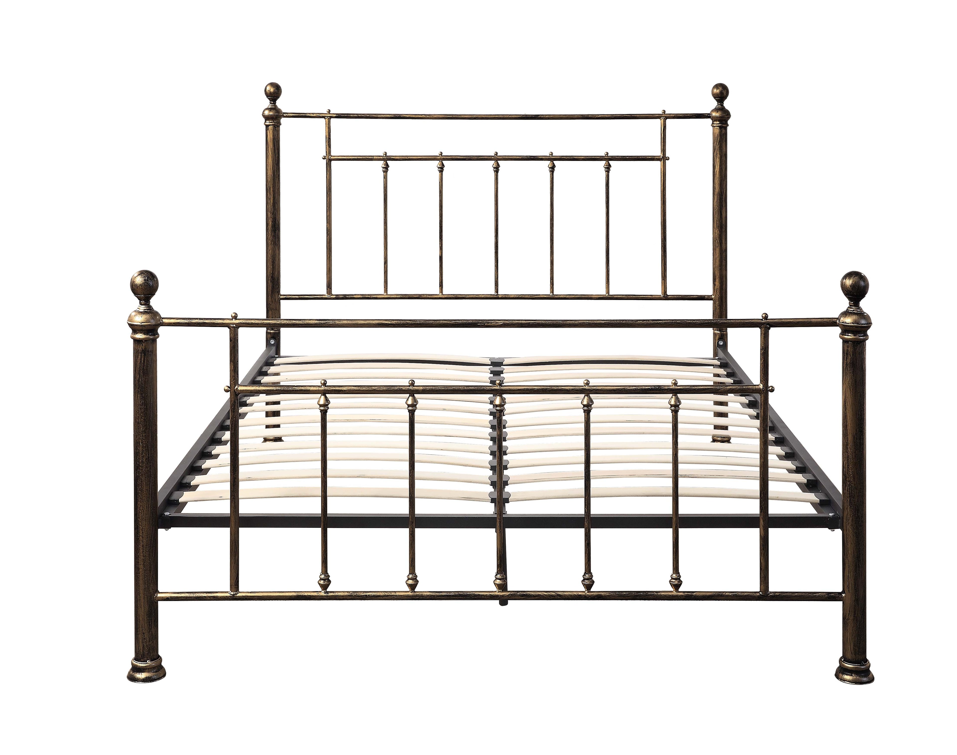 Harpenden Brushed Brass Metal Bed
