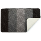 Halo Black Tonal Stripe 2 Piece Bath Mat Set