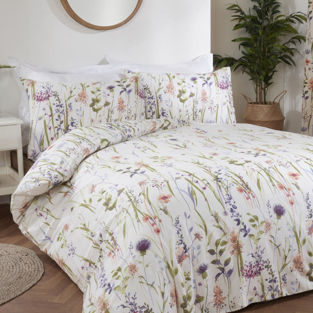 Hampshire Meadow Floral Print Reversible Duvet Set