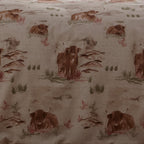 Hanson Highland Cow Terracotta Brushed Cotton Duvet Set
