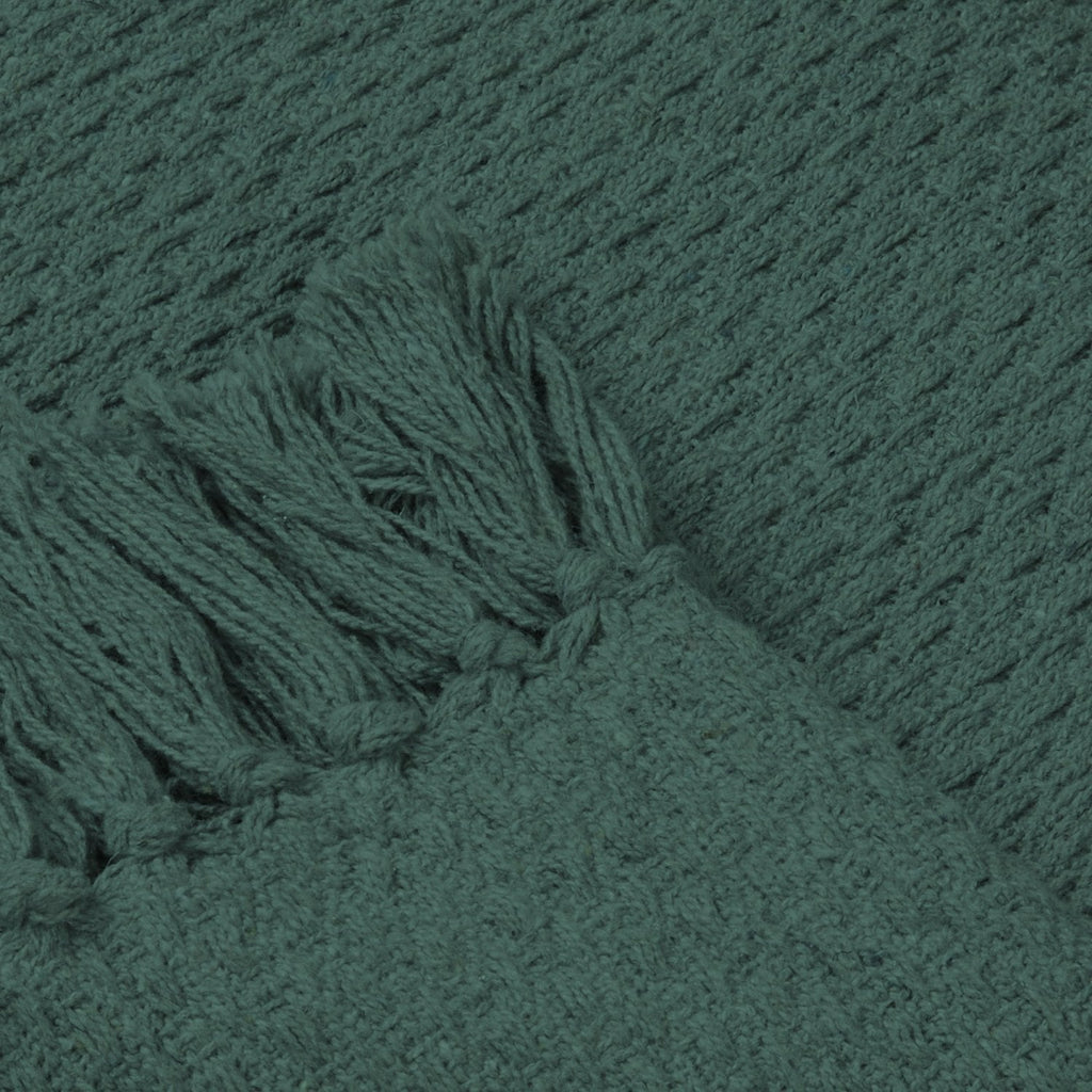 Hayden Green Cotton Throw (130cm x 180cm)