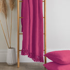 Hayden Pink Cotton Throw (130cm x 180cm)