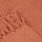 Hayden Terracotta Cotton Throw (130cm x 180cm)
